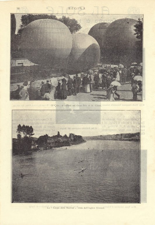 Al sole. Cronaca di tutti gli sports. Immagine 1913. Fronte/retro