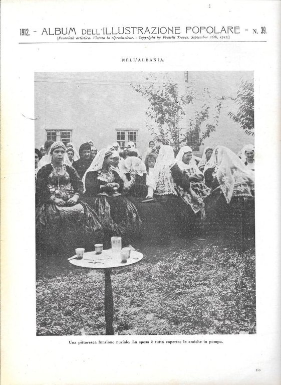 Albania: matrimonio/Il palazzo del Parlamento turco. Stampa 1912