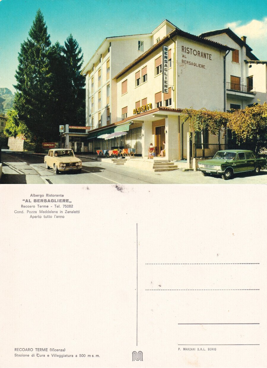Albergo ristorante Al Bersagliere. Recoaro Terme. Non viaggiata