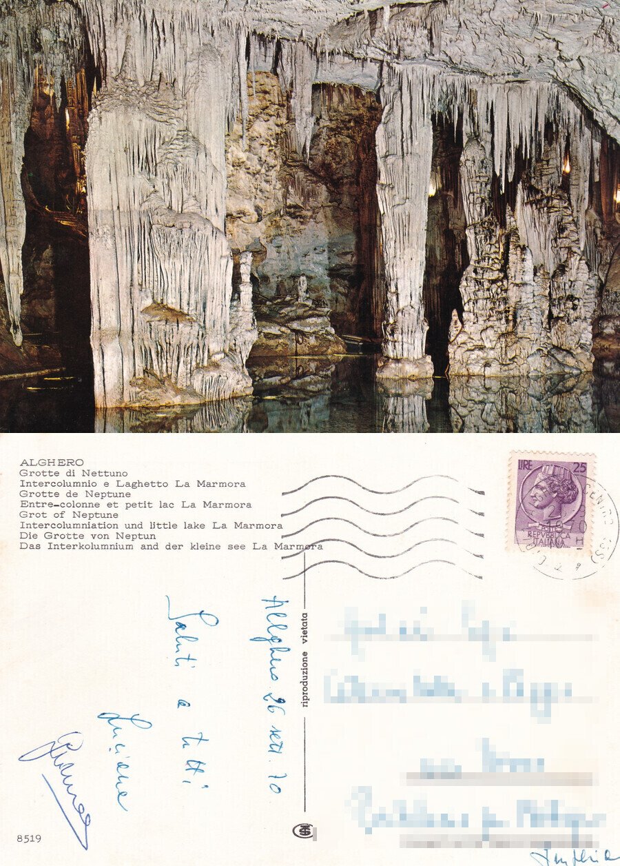Alghero, Grotte di Nettuno - Viaggiata 1970