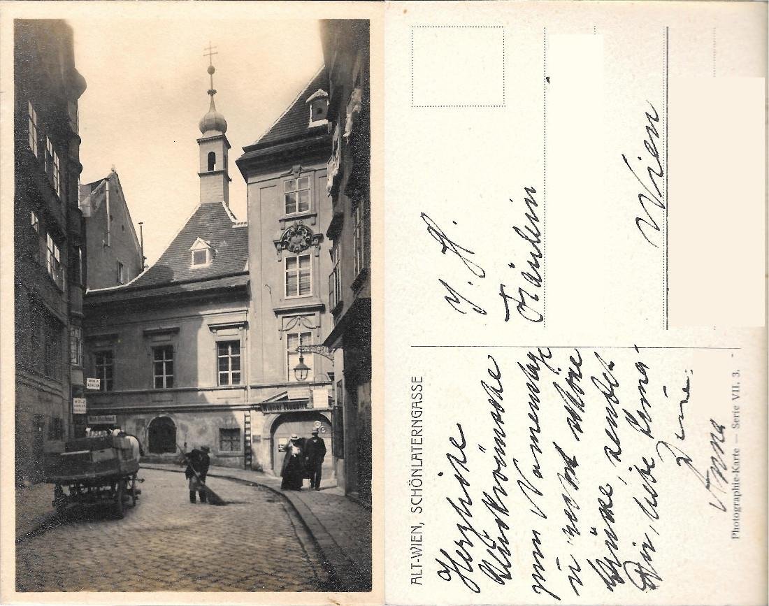 Alt-Wien, Schonlaterngasse. Scritta non viaggiata
