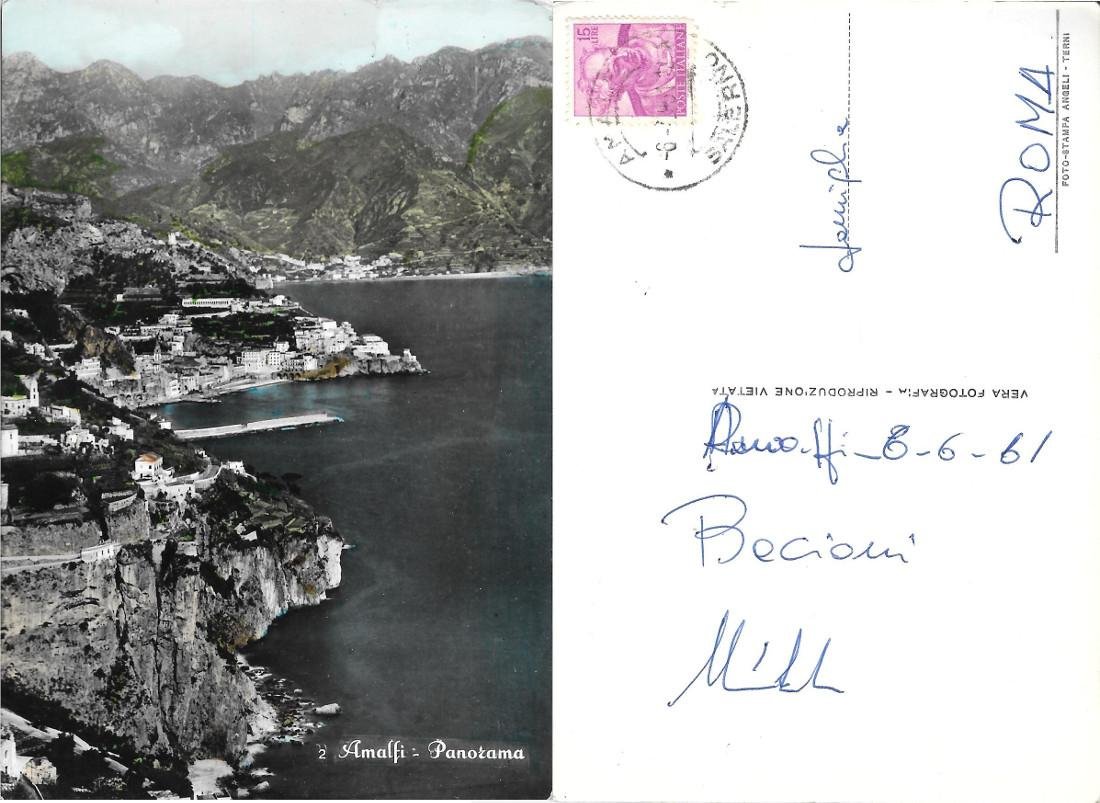 Amalfi. Viaggiata 1961