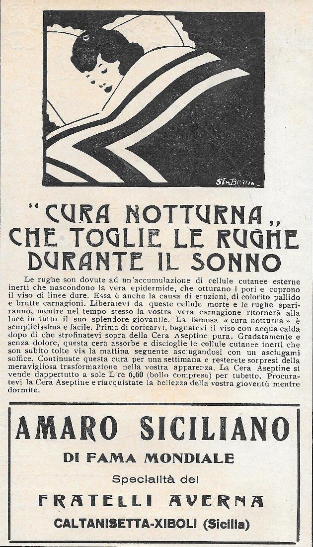 Amaro Siciliano. Fratelli Averna. Advertising 1923