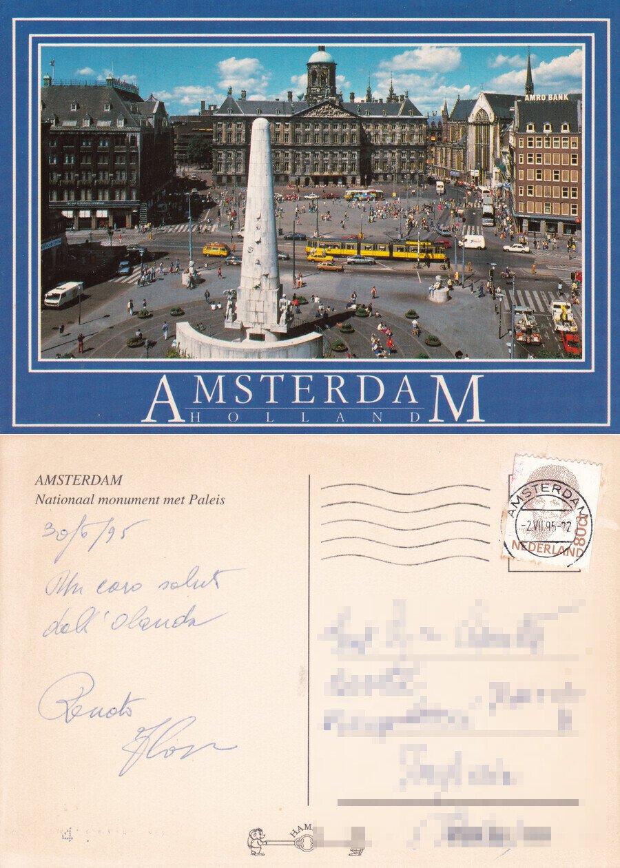 Amsterdam. Nationaal Monument met Paleis - Viaggiata 1995