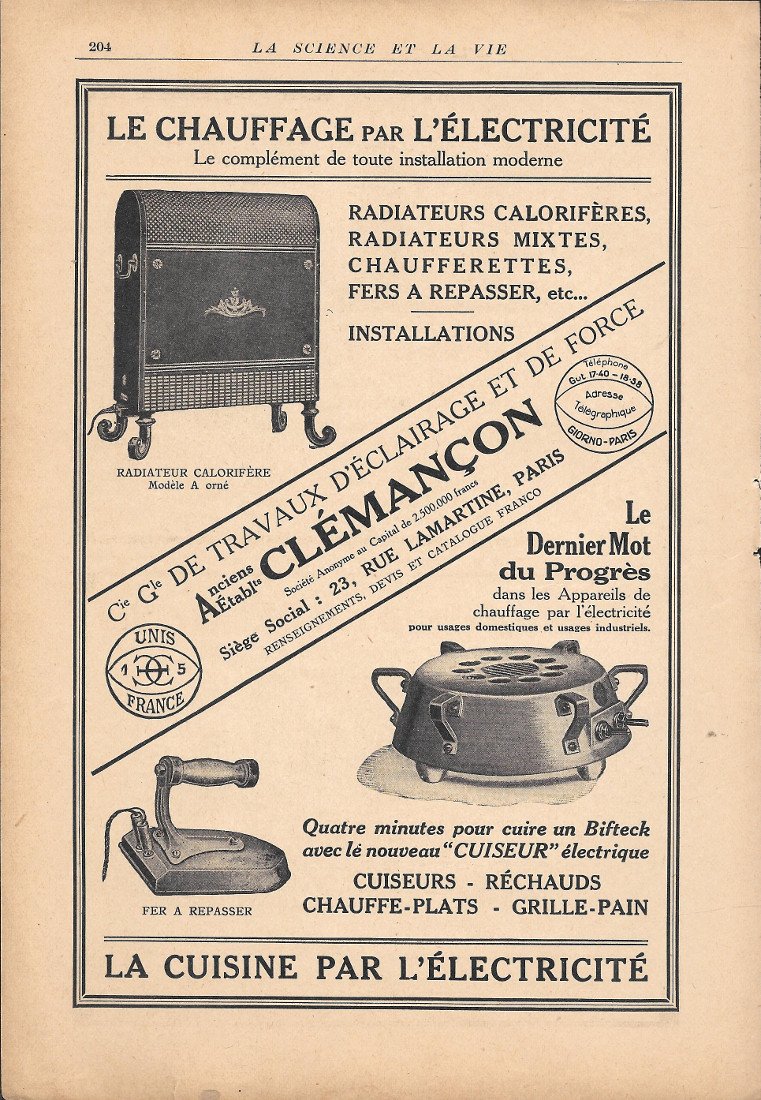 Anciens Etabl.ts Clemancon - Advertising 1920