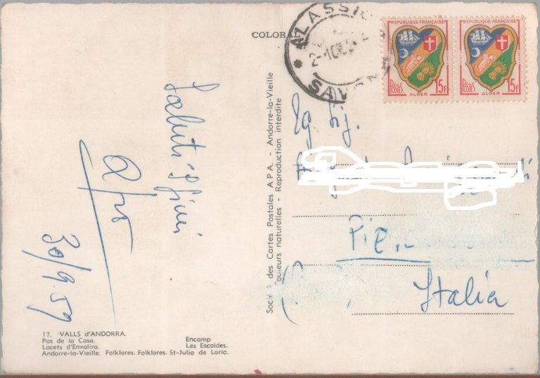 Andorra. vedute. Viaggiata 1959