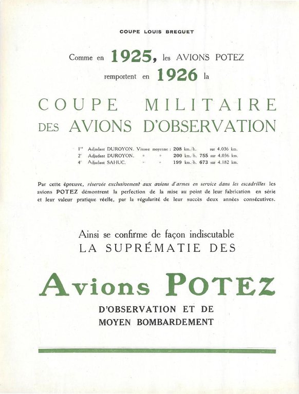 André. Le Radiateur de Qualité / Avions Potez. Advertising 1927 …