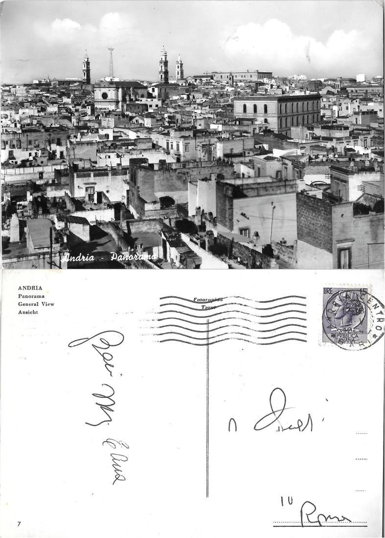 Andria. Panorama. Viaggiata 1964