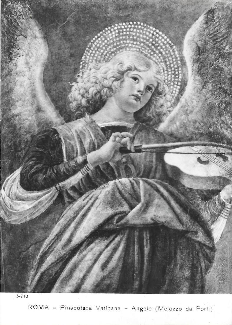 Angelo (Melozzo da Forlì). Pinacoteca Vaticana. Roma. Non viaggiata