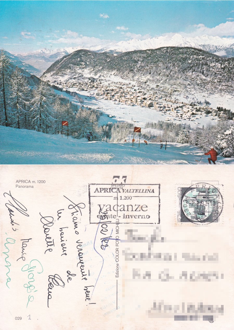 Aprica (SO). Panorama Viaggiata 1992