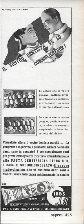 Arel. L'apparecchio radio di classe superiore / Gibbs, pasta dentifricia. …