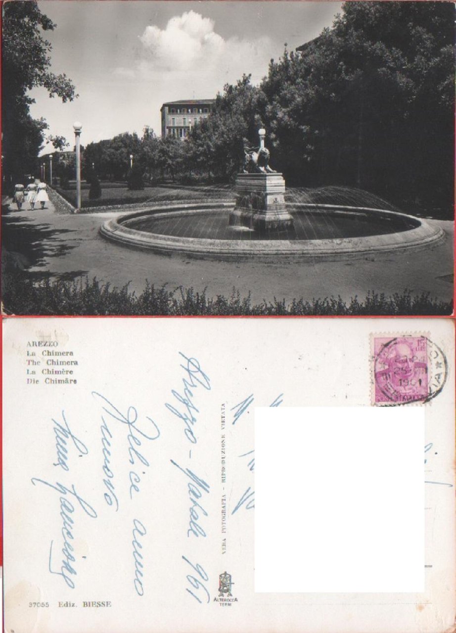 Arezzo. La Chimera. Viaggiata. 1961