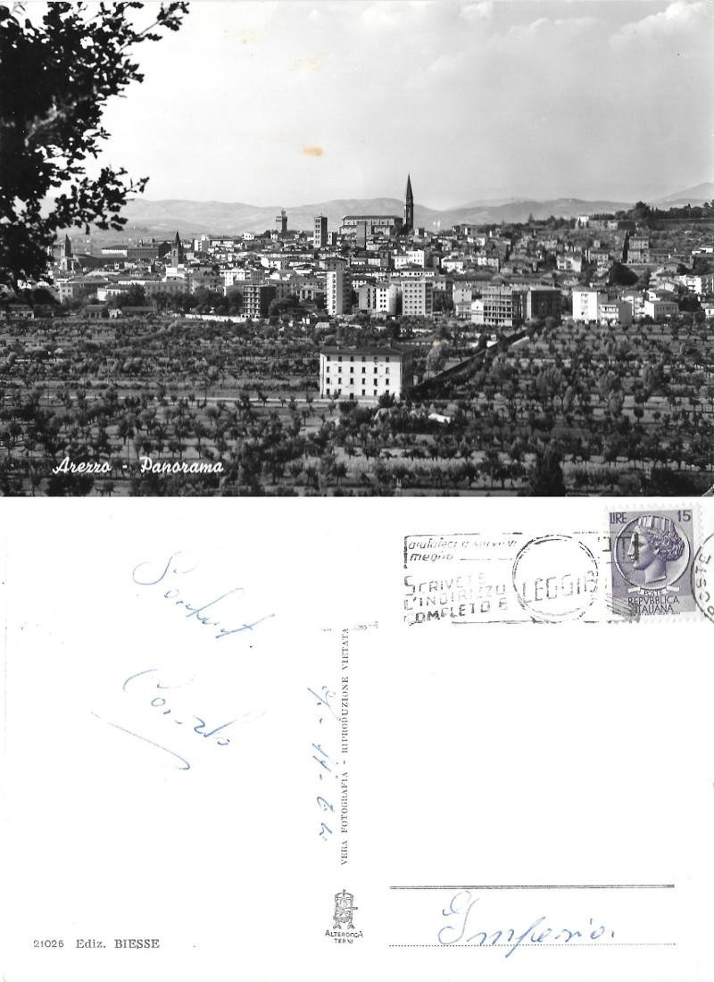 Arezzo. Panorama. Viaggiata 1964