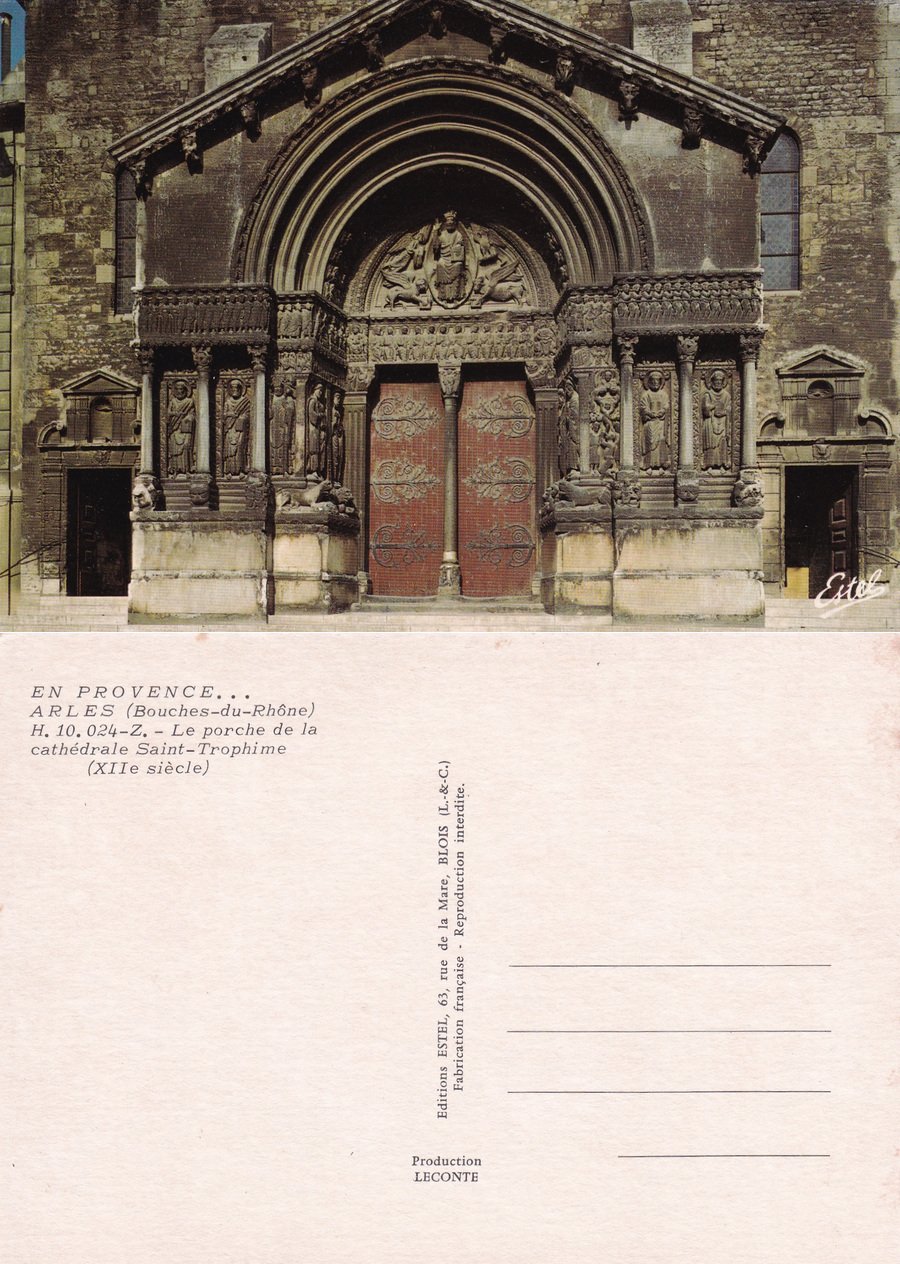 Arles. Le porche de la cathedrale Saint-Trophine. Non viaggiata