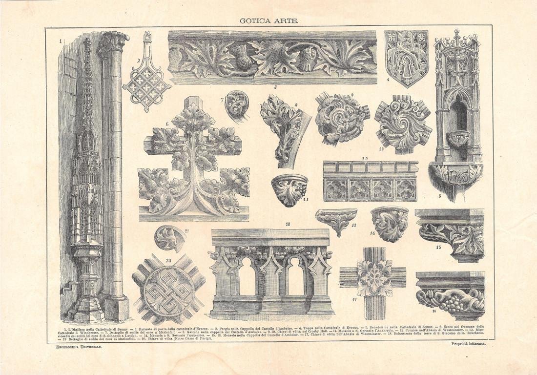 Arte gotica. Lexicon Vallardi 1900 ca. | Immagine principale