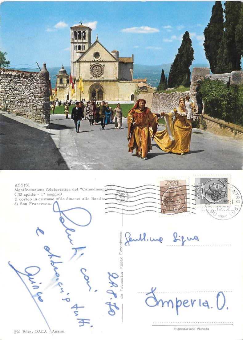 Assisi. Manifestazione Folcloristica Calendimaggio. Viaggiata 1970