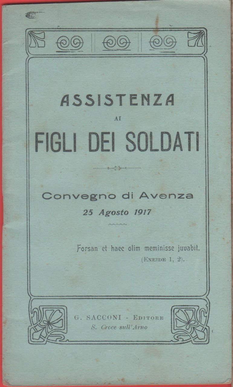 Assistenza ai figli dei soldati. Convegno di Avenza 25 agosto …