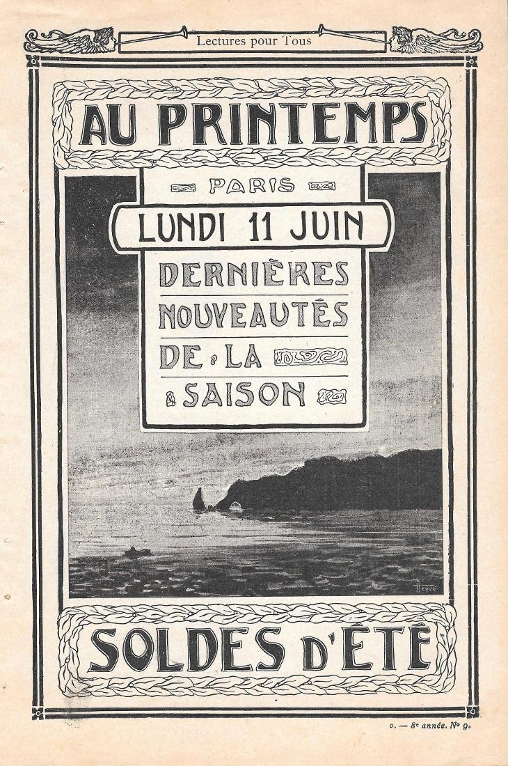 Au printemps. Soldes d'éte. Pubblicita 1906