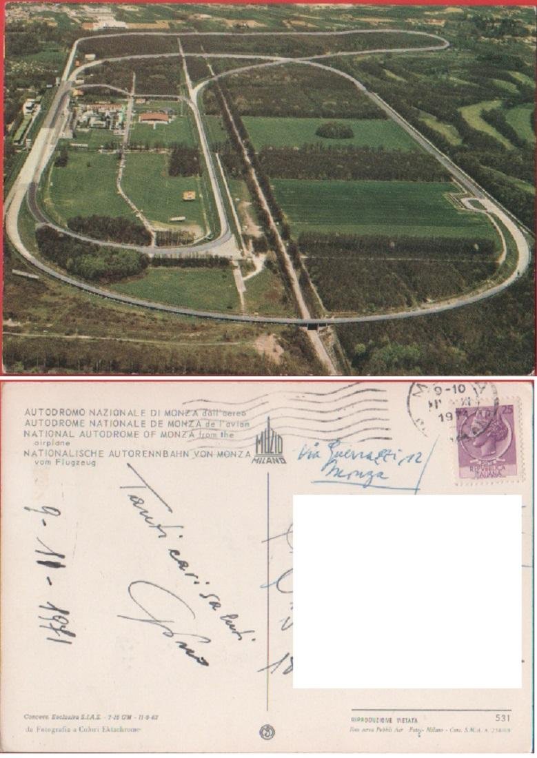 Autodromo Nazionale di Monza. Viaggiata 1971