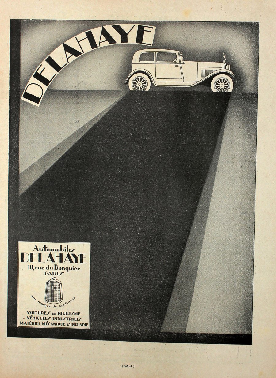 Automobiles Delahaye. Advertising 1927