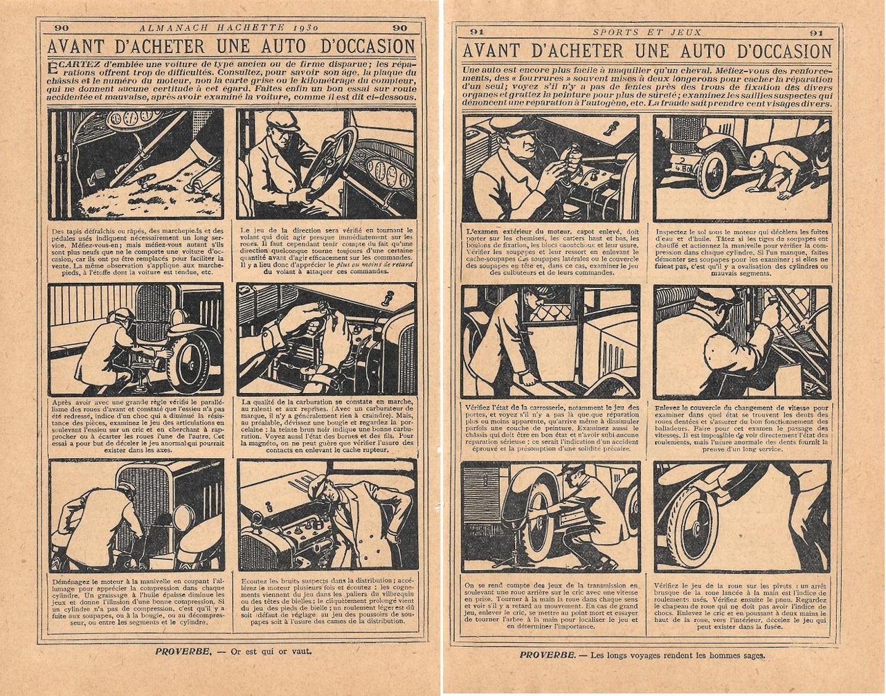 Avant d'acheter une auto d'occasion. Stampa 1930