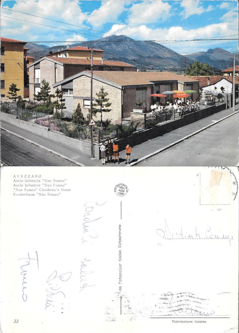 Avezzano. Asilo Infantile San Simeo - Viaggiata