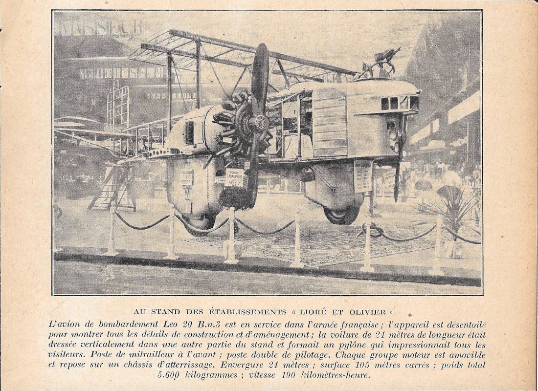 Avion de bombardenent Lioré et Olivier Leo 20 B.n.3 - …