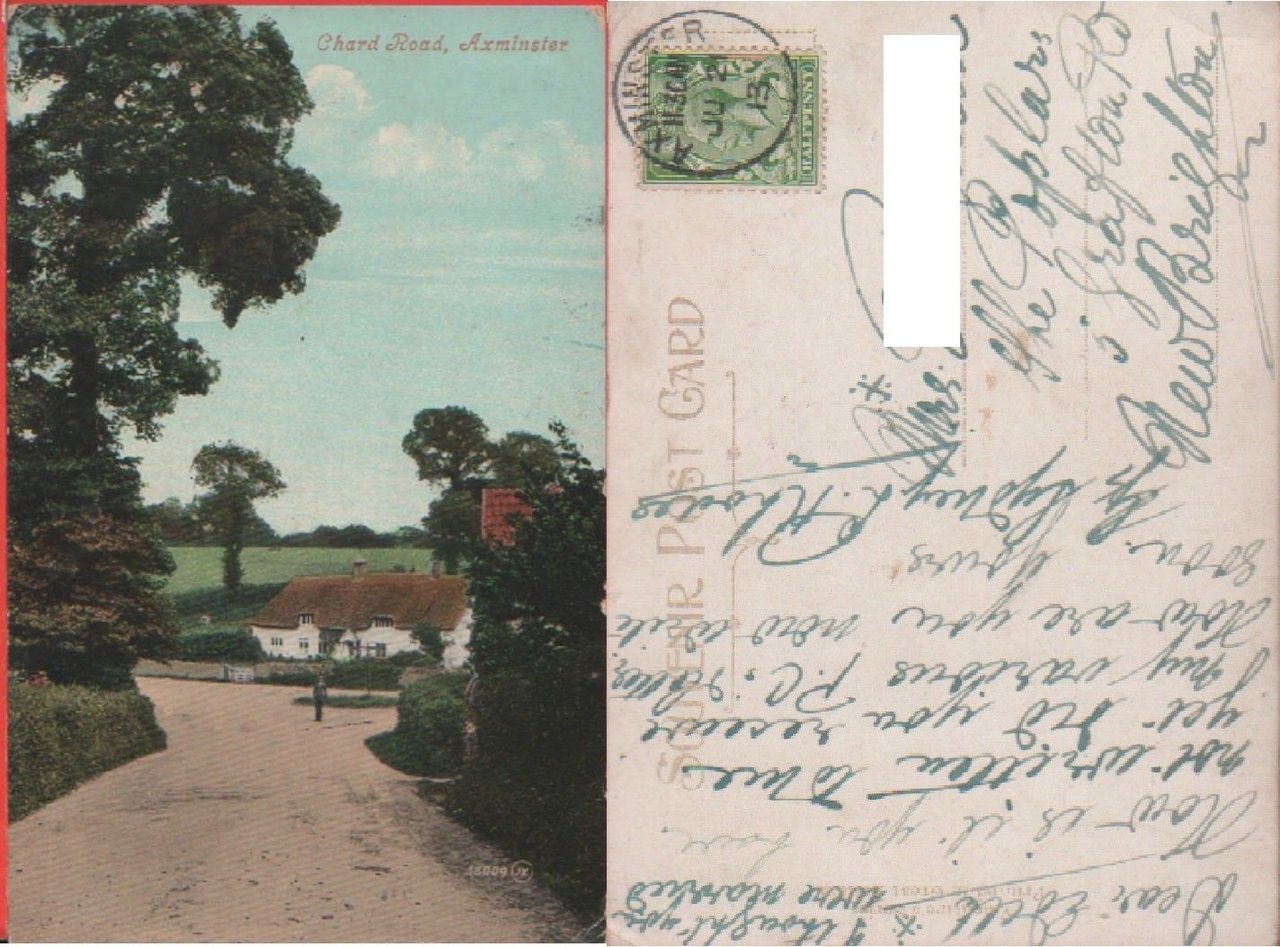 Axminster (Devon). Chard Road. Viaggiata 1913