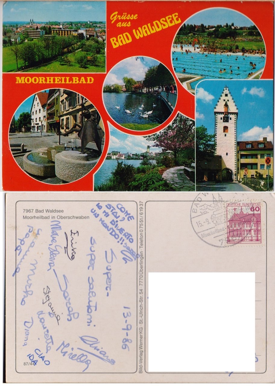 Bad Waldsee. Moorheilbad in Oberschwaben. Viaggiata 1986