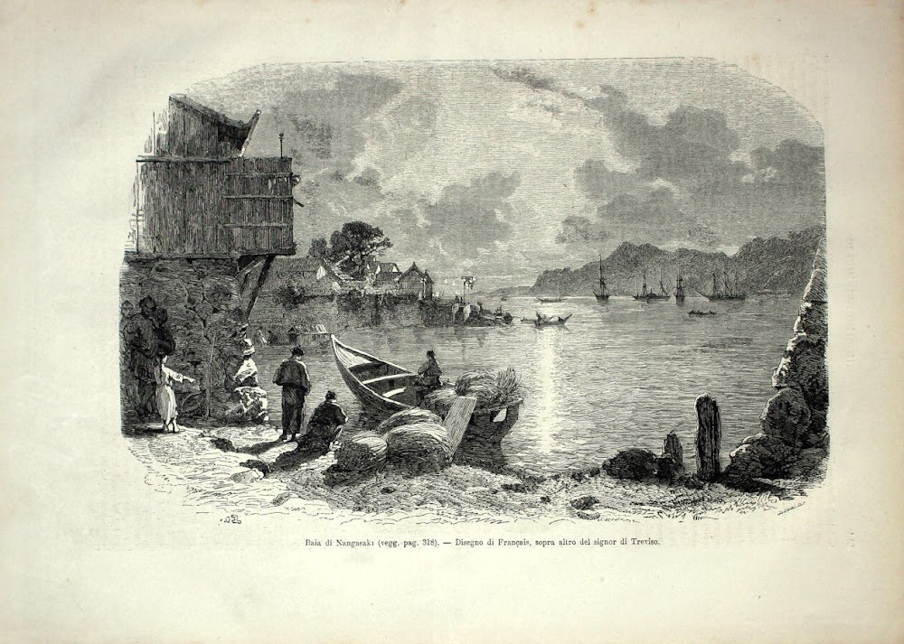 Baia di Nagasaki. Stampa 1864