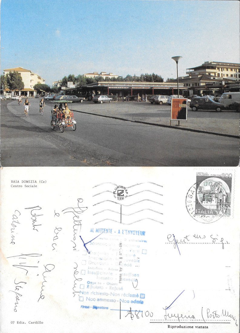 Baia Domizia (CE). Centro Sociale - Viaggiata 1990