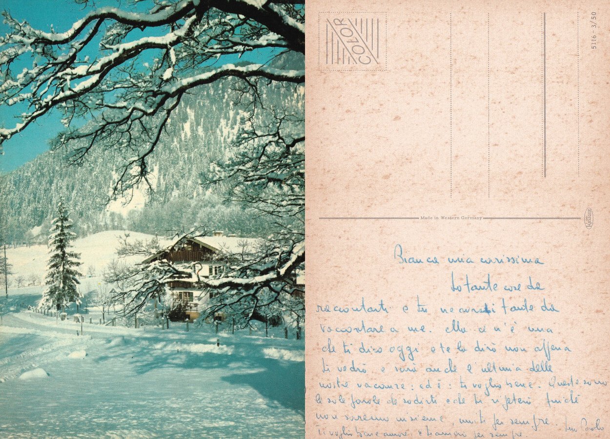 Baita nella neve. Non viaggiata