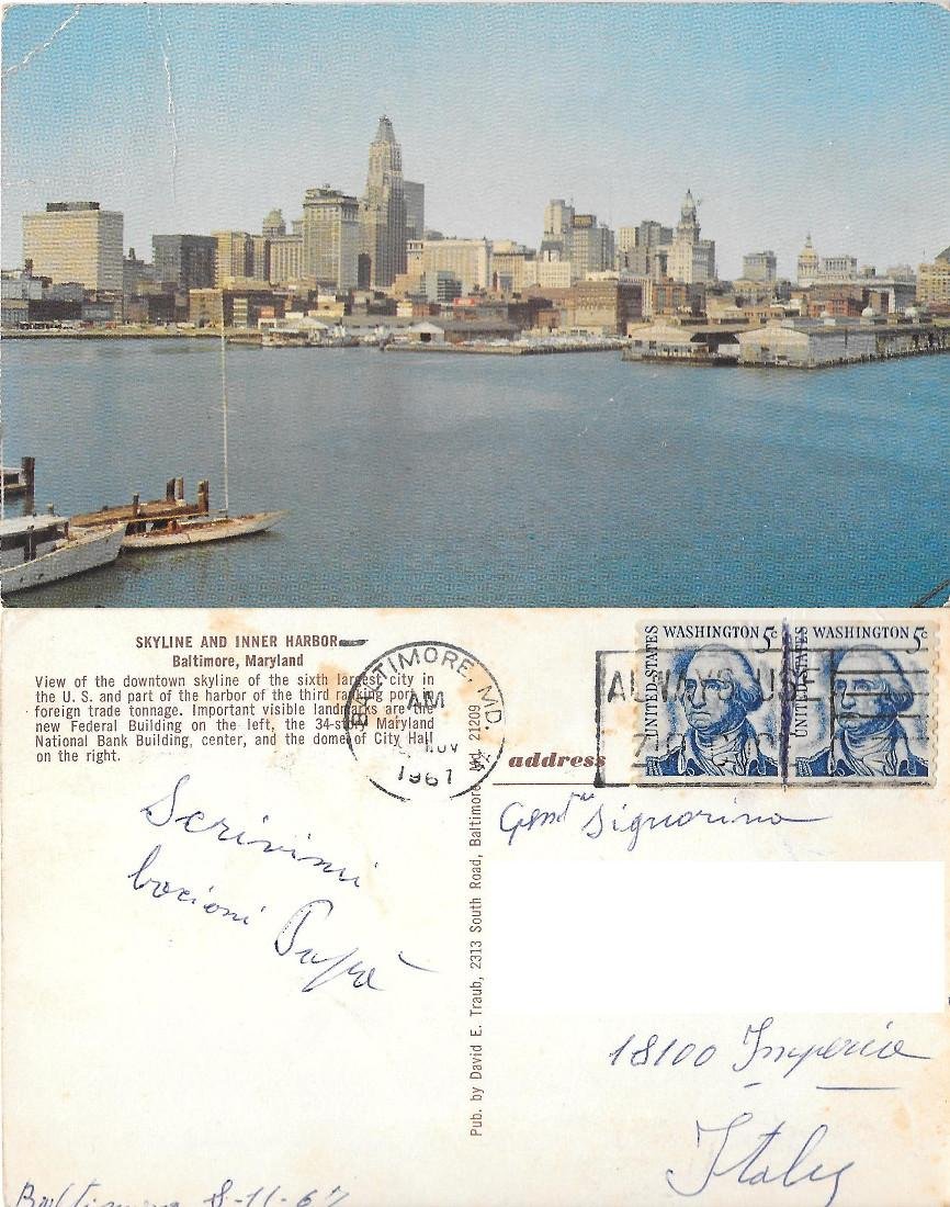 Baltimora. Skylane and Ineer Harbor. Viaggiata 1967