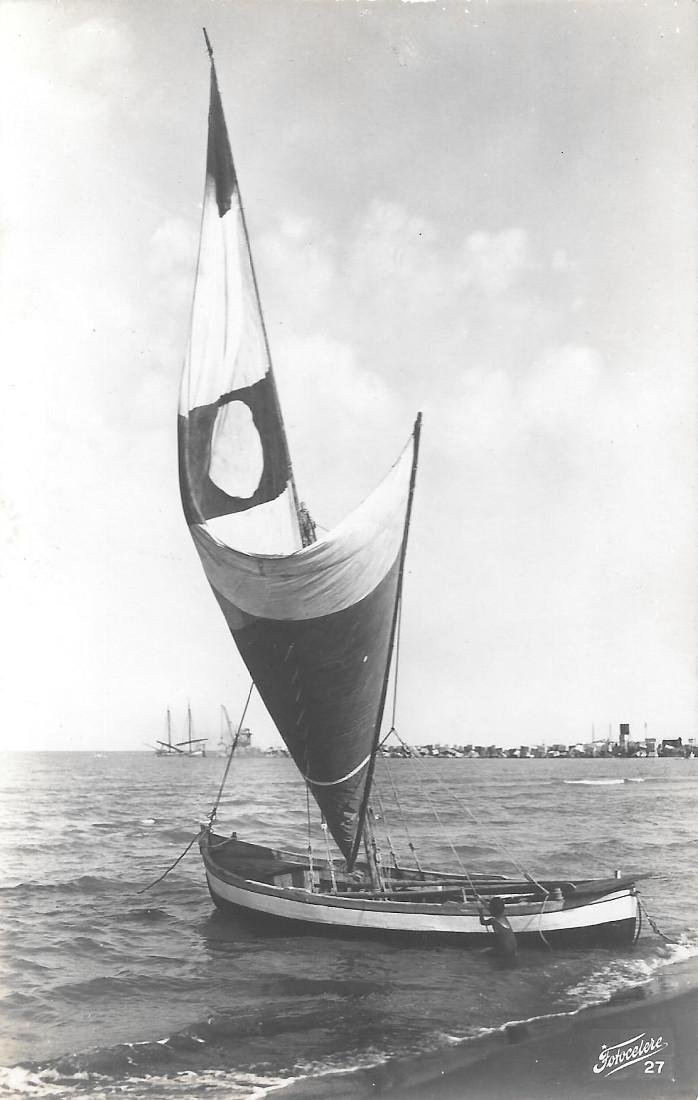 Barca a vela (Battana). Non viaggiata, stampa 1942