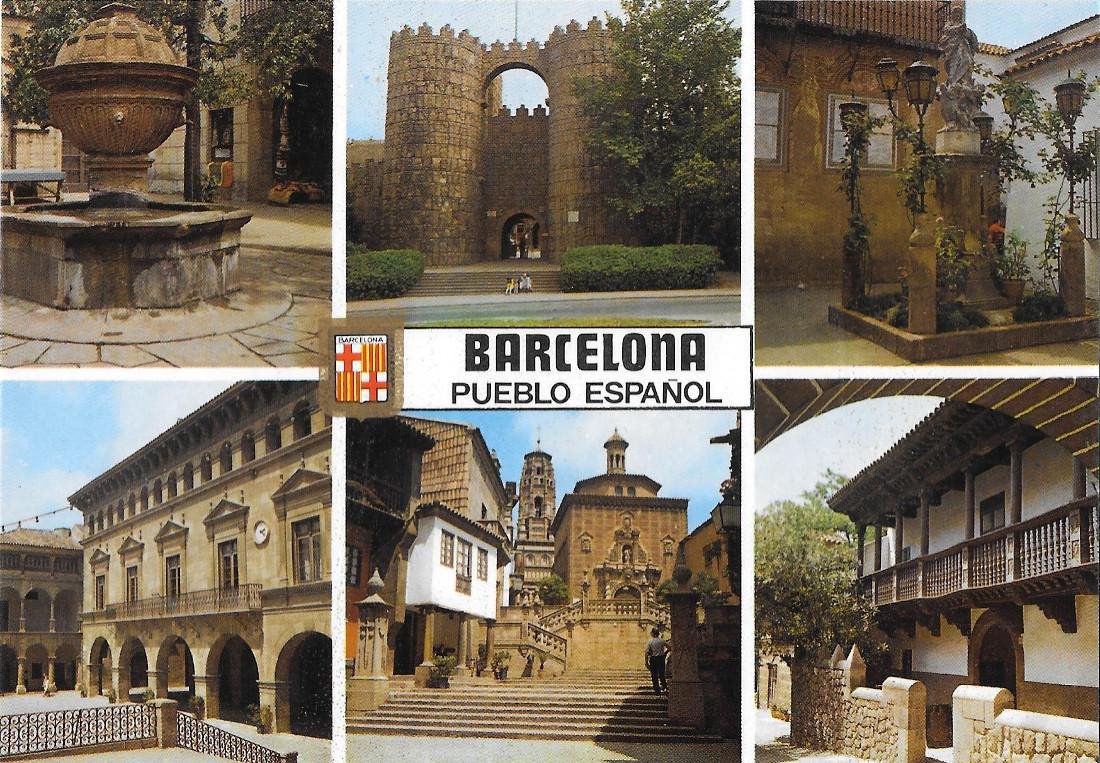 Barcelona. Pueblo Espanol Non viaggiata