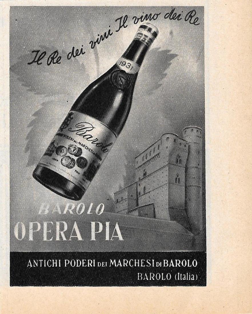 Barolo Opera Pia. Advertising 1947