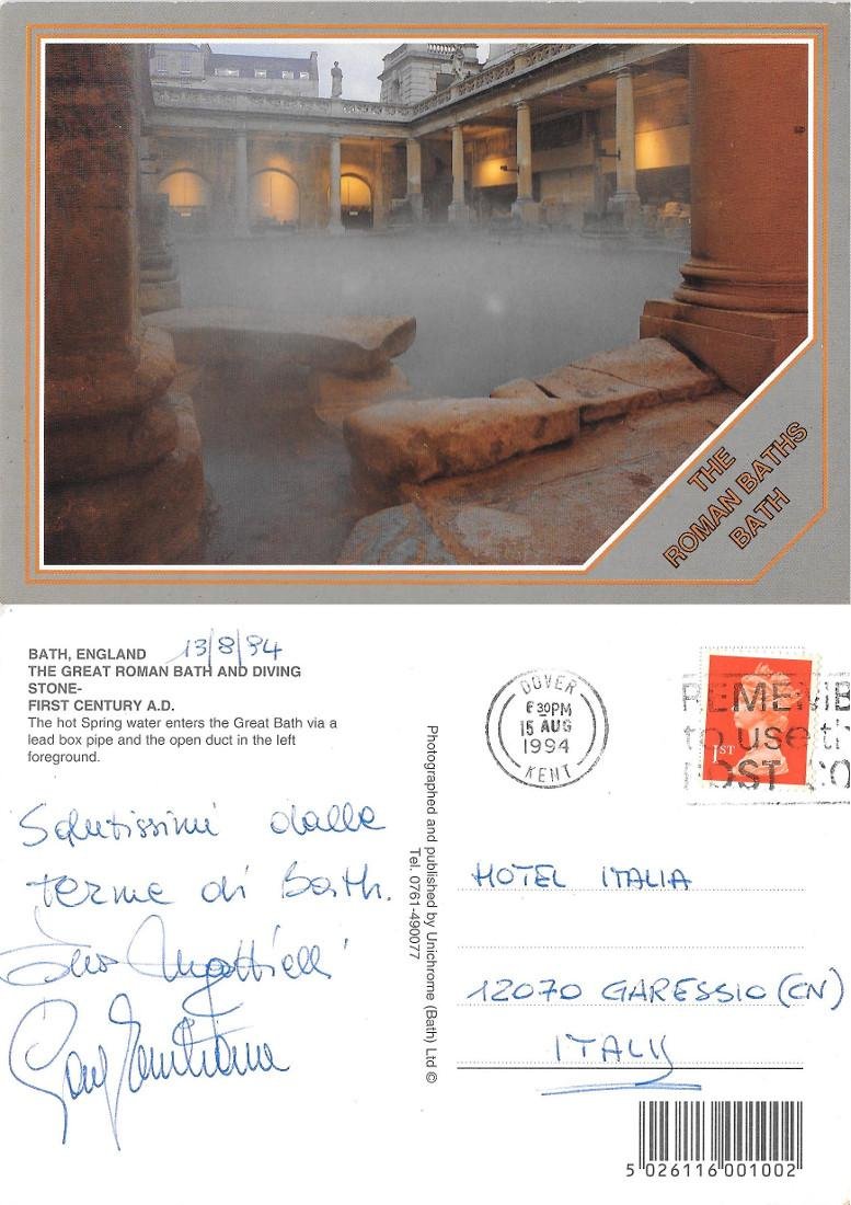 Bath (UK). The Roman Baths. Viaggiata 1994