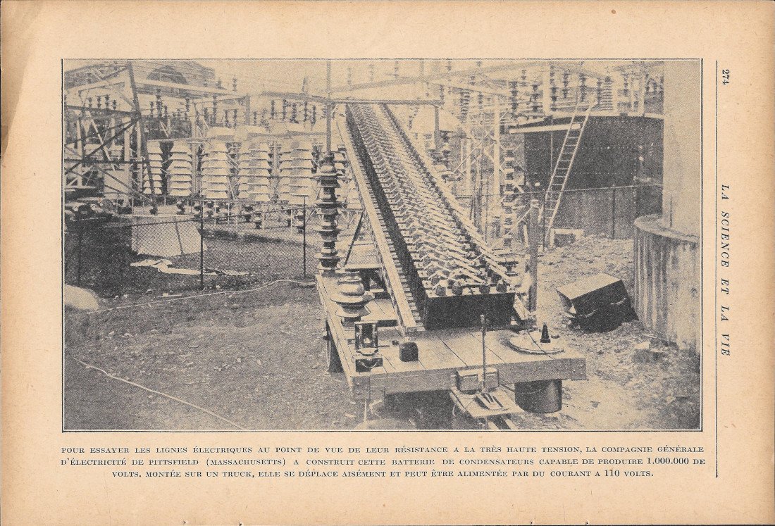 Batterie de condensateurd de 1.00.000 volts, GEE Pittsfield - Immagine …