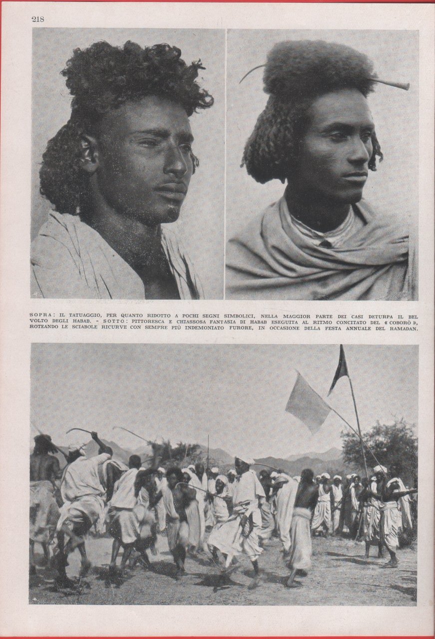 Beduini Habab con tatuaggi (Sahel), Coborò. Immagine 1937