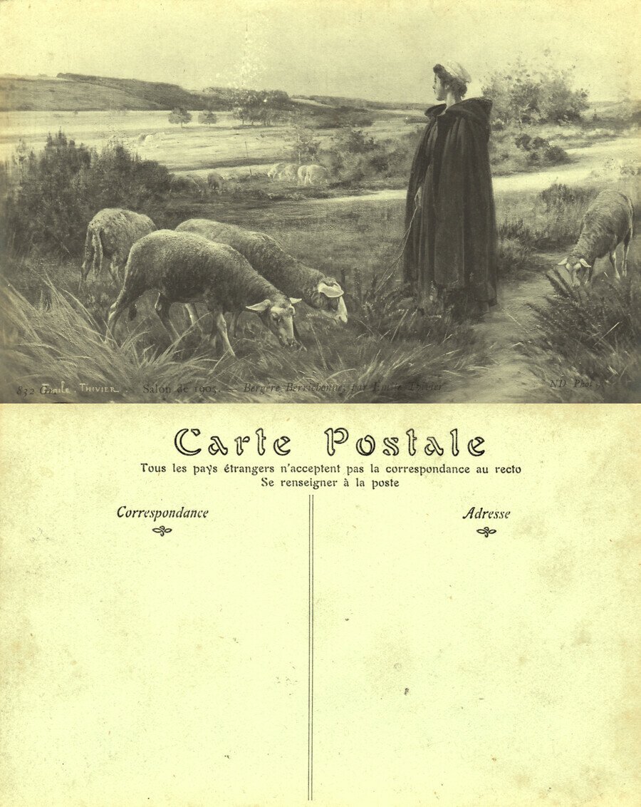 Berger berrichonne ( Émile Thivier) Salon de 1905. Non viaggiata