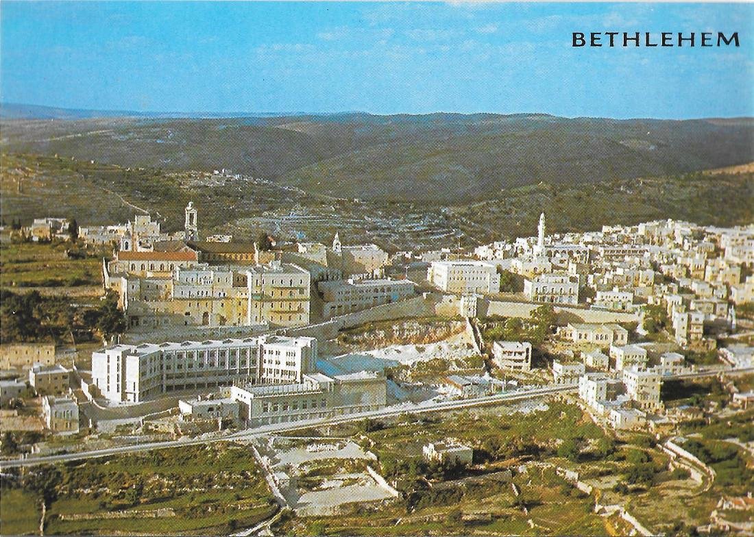 Bethlehem. Partial view to the left The Church of Nativity. …