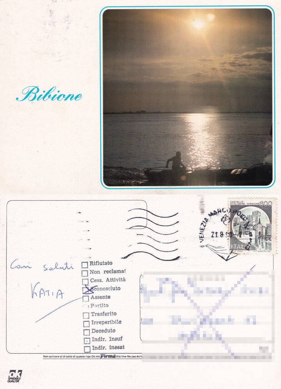 Bibione - Viaggiata 1990