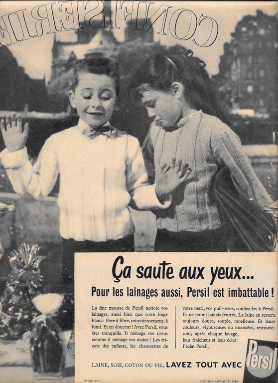 Boussac tissu garanti / Lavez tout avec Persil - Advertising …