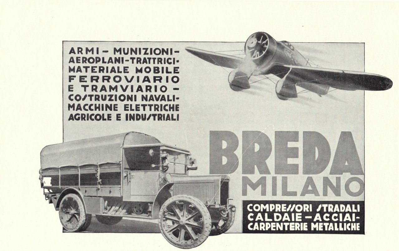 Breda Milano. Advertising 1937