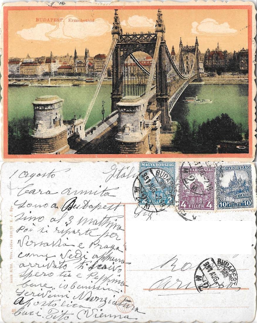 Budapest. Erzsebethid. Viaggiata 1931