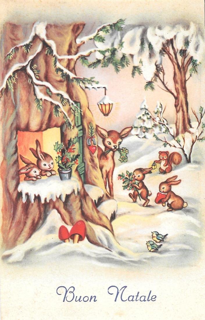 Buon Natale. Bambi. Non viaggiata, originale