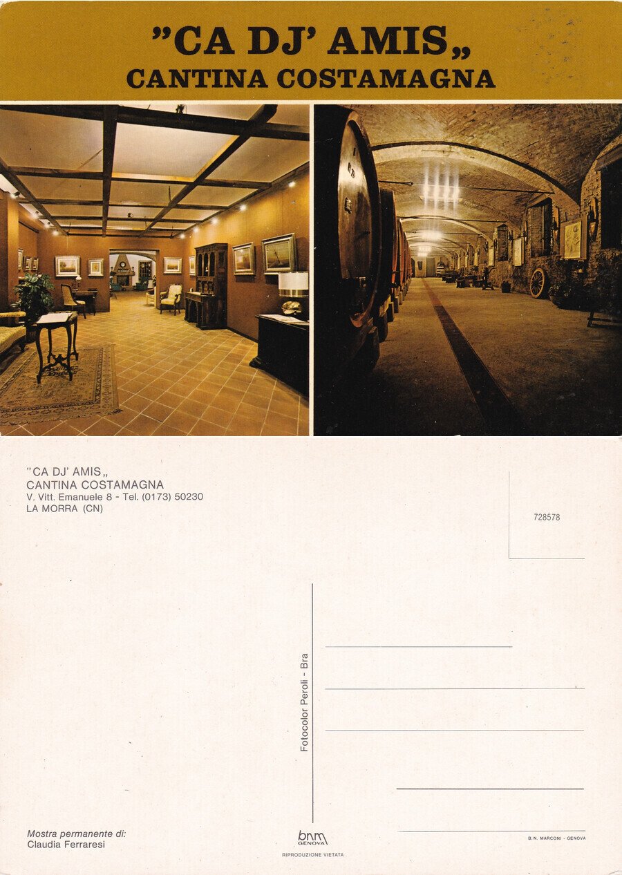 Ca dj' amis. Cantina Costamagna. La Morra (CN). Non viaggiata