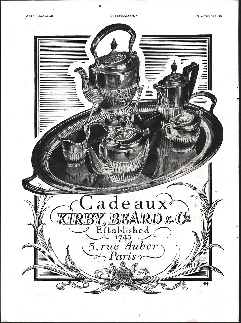 Cadeaux Kirby Beard Paris/ Bijoux Burma. Advertising 1932