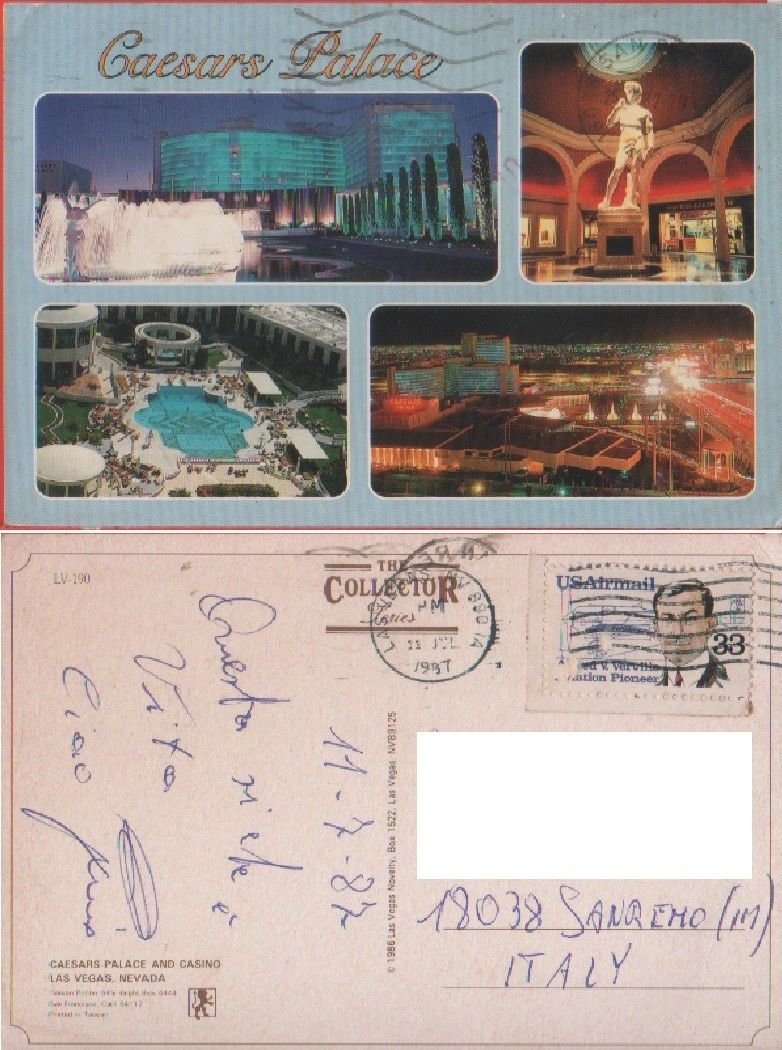 Caesars Palace. Las Vegas . Viaggiata 1987
