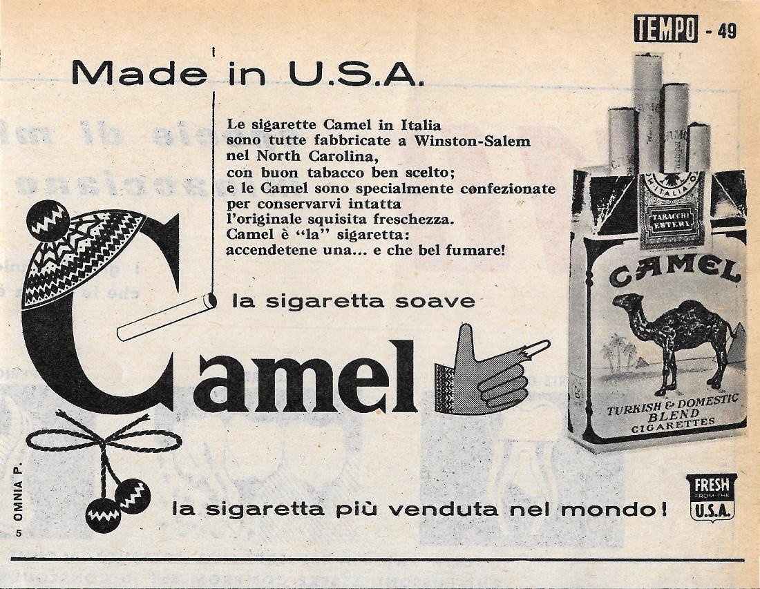 Camel made in USA. Advertising 1956 | Immagine principale